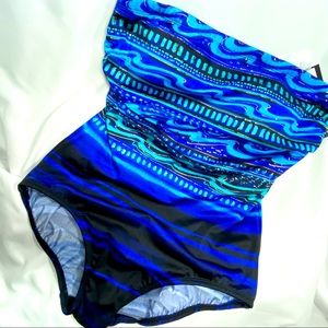 Longitude Womens Swimwear One Piece Slimming with strap